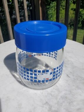 Vintage 1982 Carlton Glass Goose Canister With Matching Lid